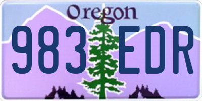 OR license plate 983EDR