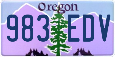 OR license plate 983EDV