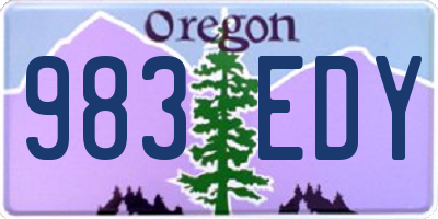 OR license plate 983EDY