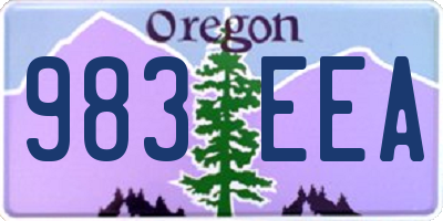 OR license plate 983EEA