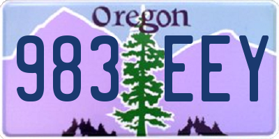 OR license plate 983EEY