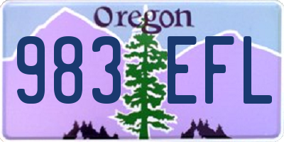 OR license plate 983EFL