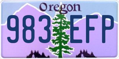 OR license plate 983EFP
