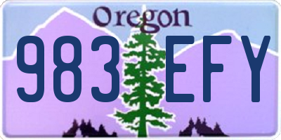 OR license plate 983EFY