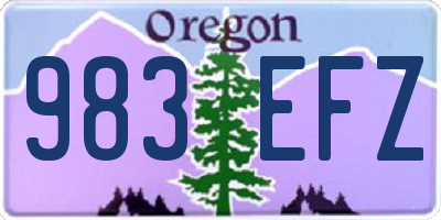 OR license plate 983EFZ
