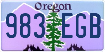 OR license plate 983EGB