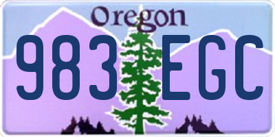 OR license plate 983EGC