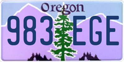 OR license plate 983EGE