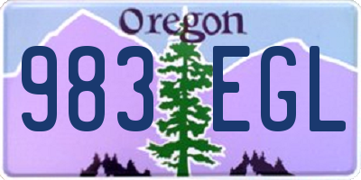 OR license plate 983EGL