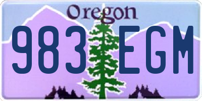 OR license plate 983EGM