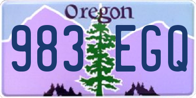 OR license plate 983EGQ