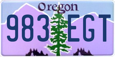 OR license plate 983EGT