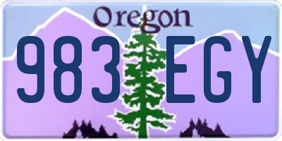 OR license plate 983EGY