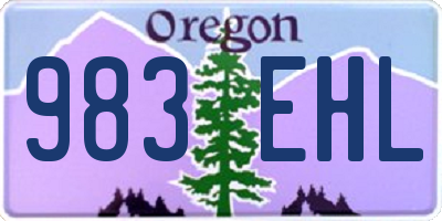 OR license plate 983EHL