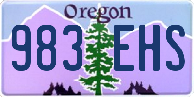 OR license plate 983EHS