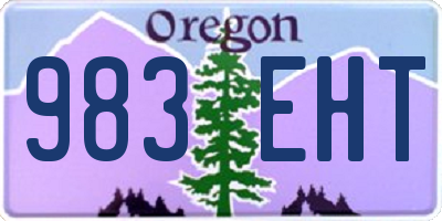 OR license plate 983EHT
