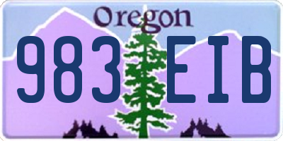 OR license plate 983EIB