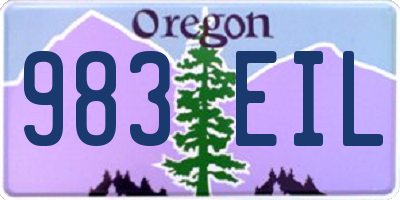 OR license plate 983EIL