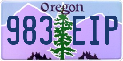 OR license plate 983EIP