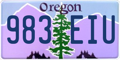 OR license plate 983EIU