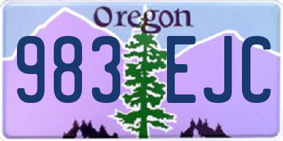 OR license plate 983EJC