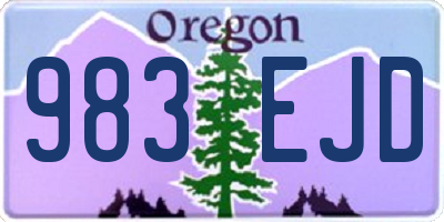 OR license plate 983EJD