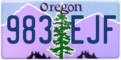 OR license plate 983EJF