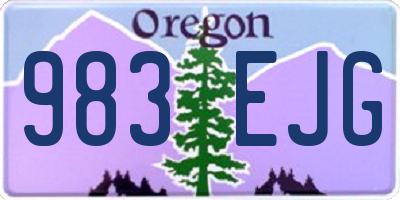 OR license plate 983EJG