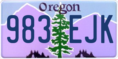 OR license plate 983EJK