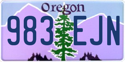 OR license plate 983EJN