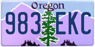OR license plate 983EKC