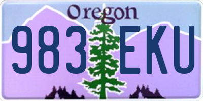 OR license plate 983EKU