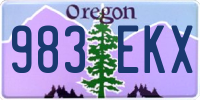 OR license plate 983EKX