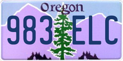 OR license plate 983ELC