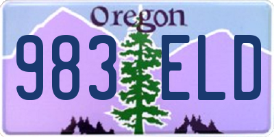 OR license plate 983ELD