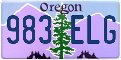 OR license plate 983ELG