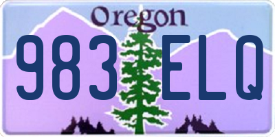 OR license plate 983ELQ