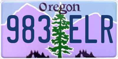 OR license plate 983ELR