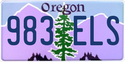 OR license plate 983ELS