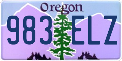 OR license plate 983ELZ