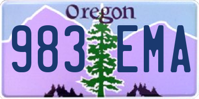 OR license plate 983EMA