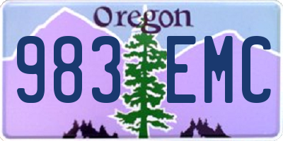 OR license plate 983EMC