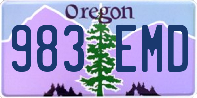 OR license plate 983EMD