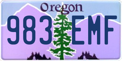 OR license plate 983EMF