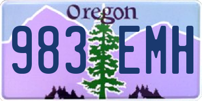 OR license plate 983EMH
