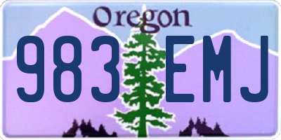 OR license plate 983EMJ
