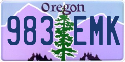OR license plate 983EMK