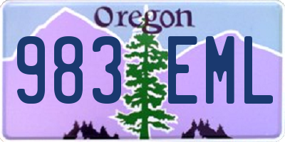 OR license plate 983EML