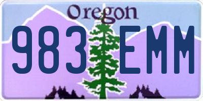 OR license plate 983EMM