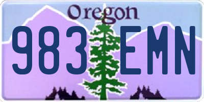 OR license plate 983EMN